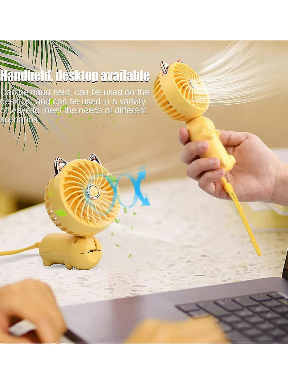Mulin Ventilatore pieghevole - giallo