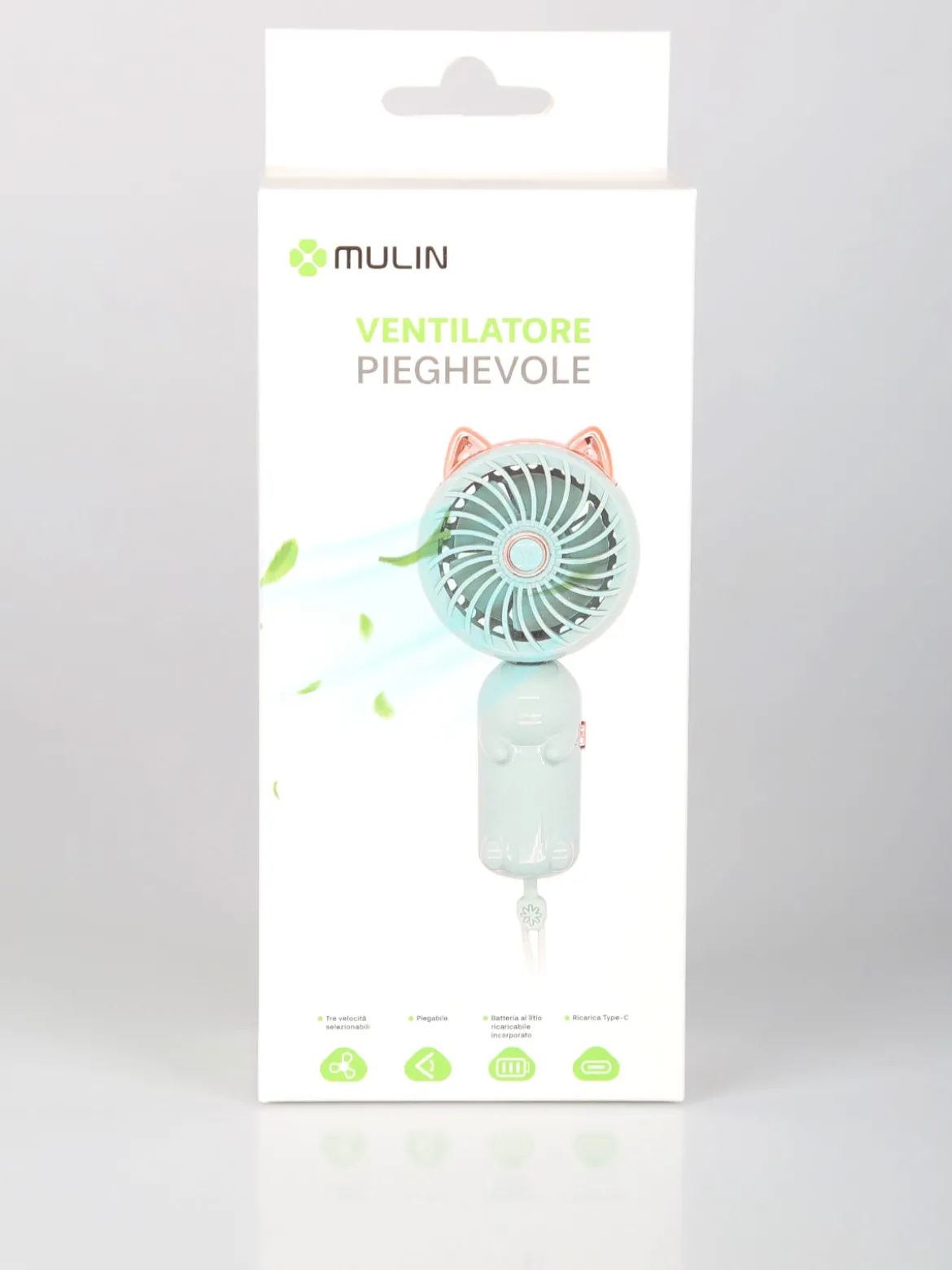 Mulin Ventilatore pieghevole - verde