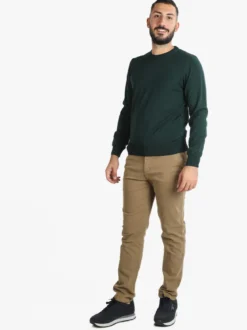 Mv Pullover da uomo misto lana girocollo