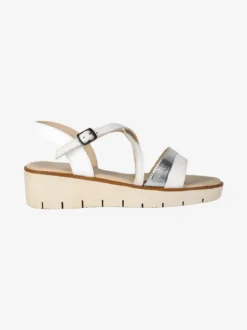 Nakoa Sandali donna in pelle con zeppa