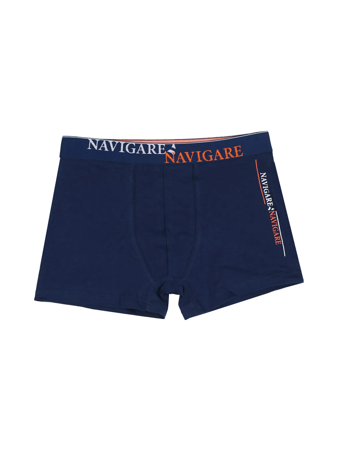 Navigare Boxer da ragazzo in cotone elasticizzato - blu