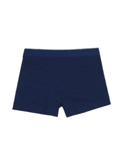 Navigare Boxer da ragazzo in cotone elasticizzato - blu