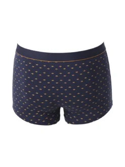 Navigare Boxer da uomo in cotone con stampe - blu scuro