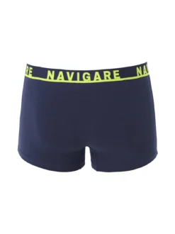 Navigare Boxer da uomo in cotone elasticizzato - blu scuro