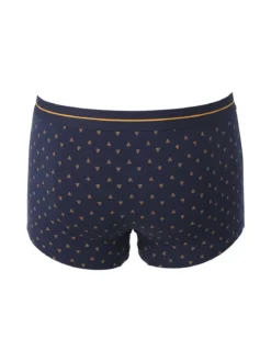 Navigare Boxer uomo in cotone con stampe - blu scuro