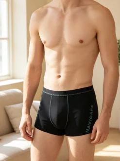 Navigare Boxer uomo in cotone - nero