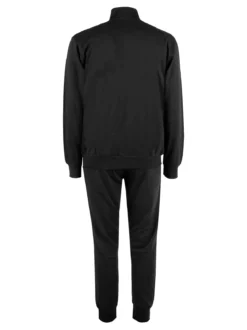 Navigare Completo tuta da uomo 2 pezzi con zip in caldo cotone - nero
