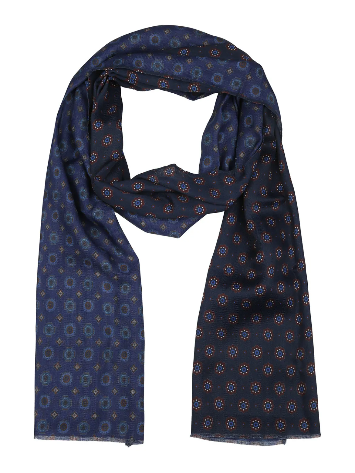 Navigare Sciarpa leggera da uomo con stampe - blu scuro