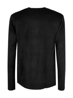 Navigare T-shirt intima da uomo a maniche lunghe in caldo cotone - nero