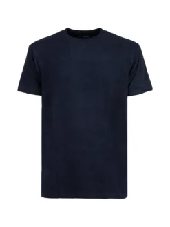 Navigare T-shirt intima da uomo girocollo in caldo cotone - blu scuro