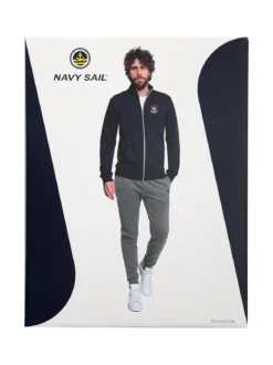 Navy Sail Completo tuta da uomo felpata con zip intera - avion