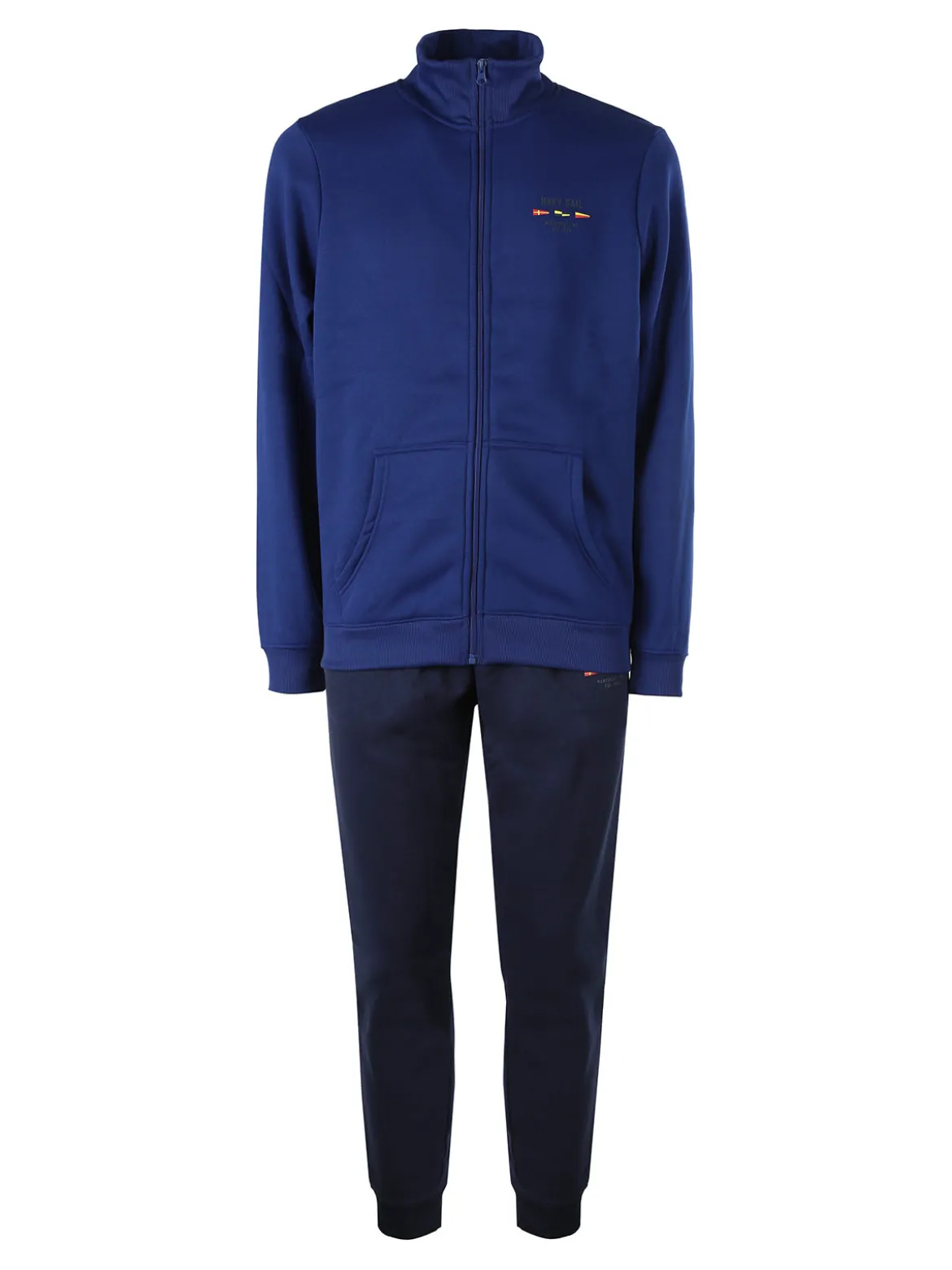 Navy Sail Completo tuta da uomo full zip con interno felpato - bluette