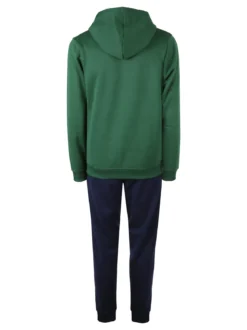 Navy Sail Completo tuta felpata da uomo con cappuccio - verde