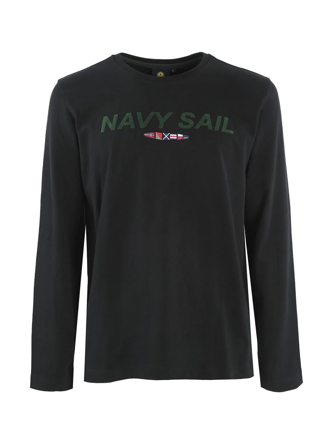 Navy Sail T-shirt da uomo in cotone a manica lunga