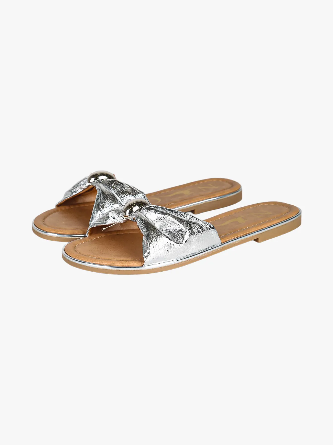 Nazareno Gabrielli Ciabatta donna con nodo - argento