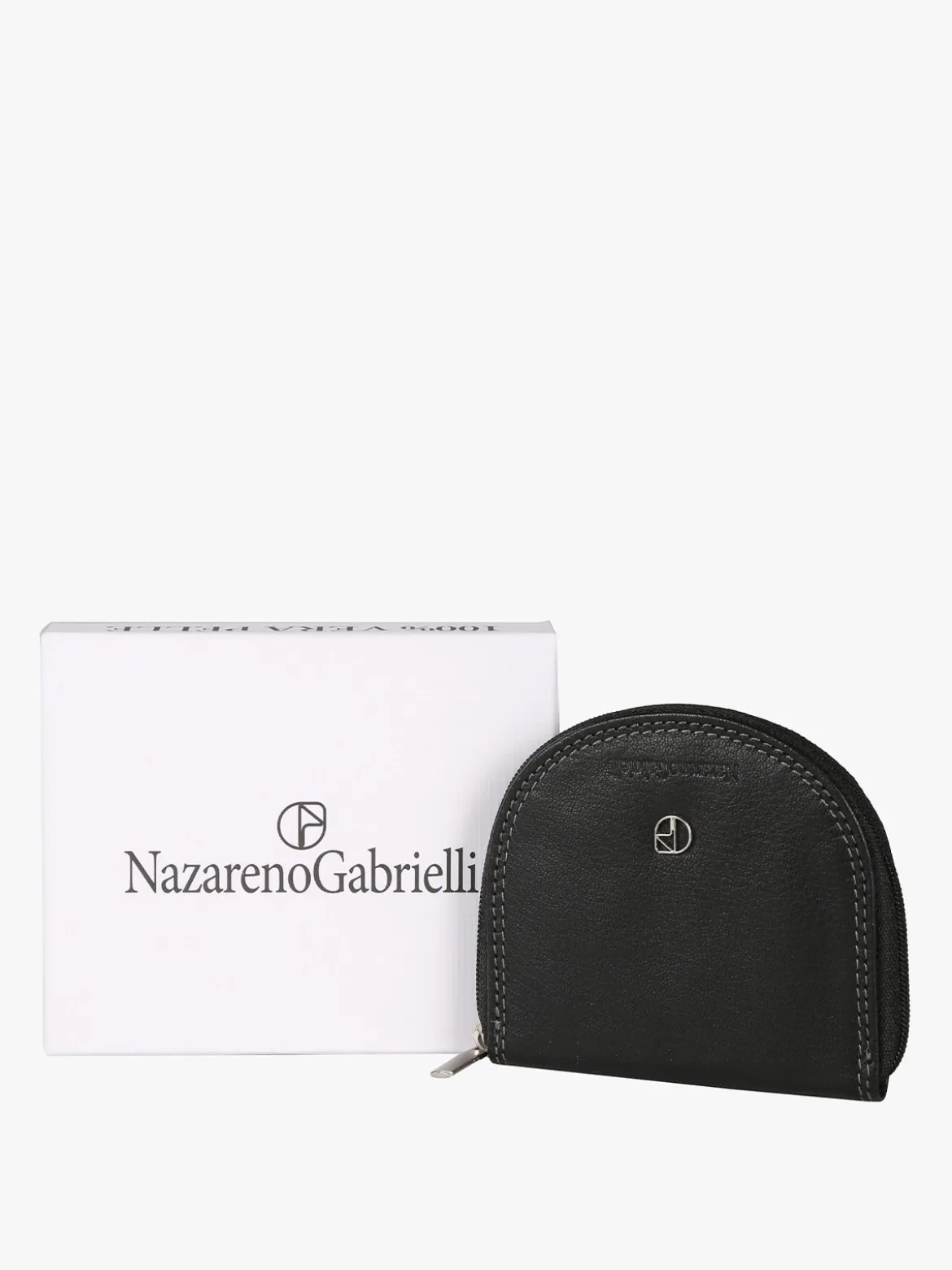 Nazareno Gabrielli Portamonete in pelle con zip