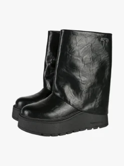 Nazareno Gabrielli Stivaletti donna con zeppa platform - nero