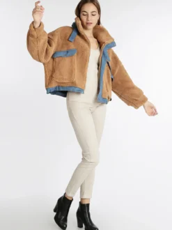 New Collection Giacca corta teddy oversize