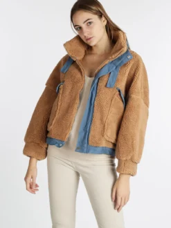 New Collection Giacca corta teddy oversize