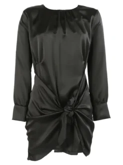 New Collection Vestito donna in raso manica lunga