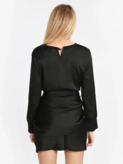 New Collection Vestito donna in raso manica lunga