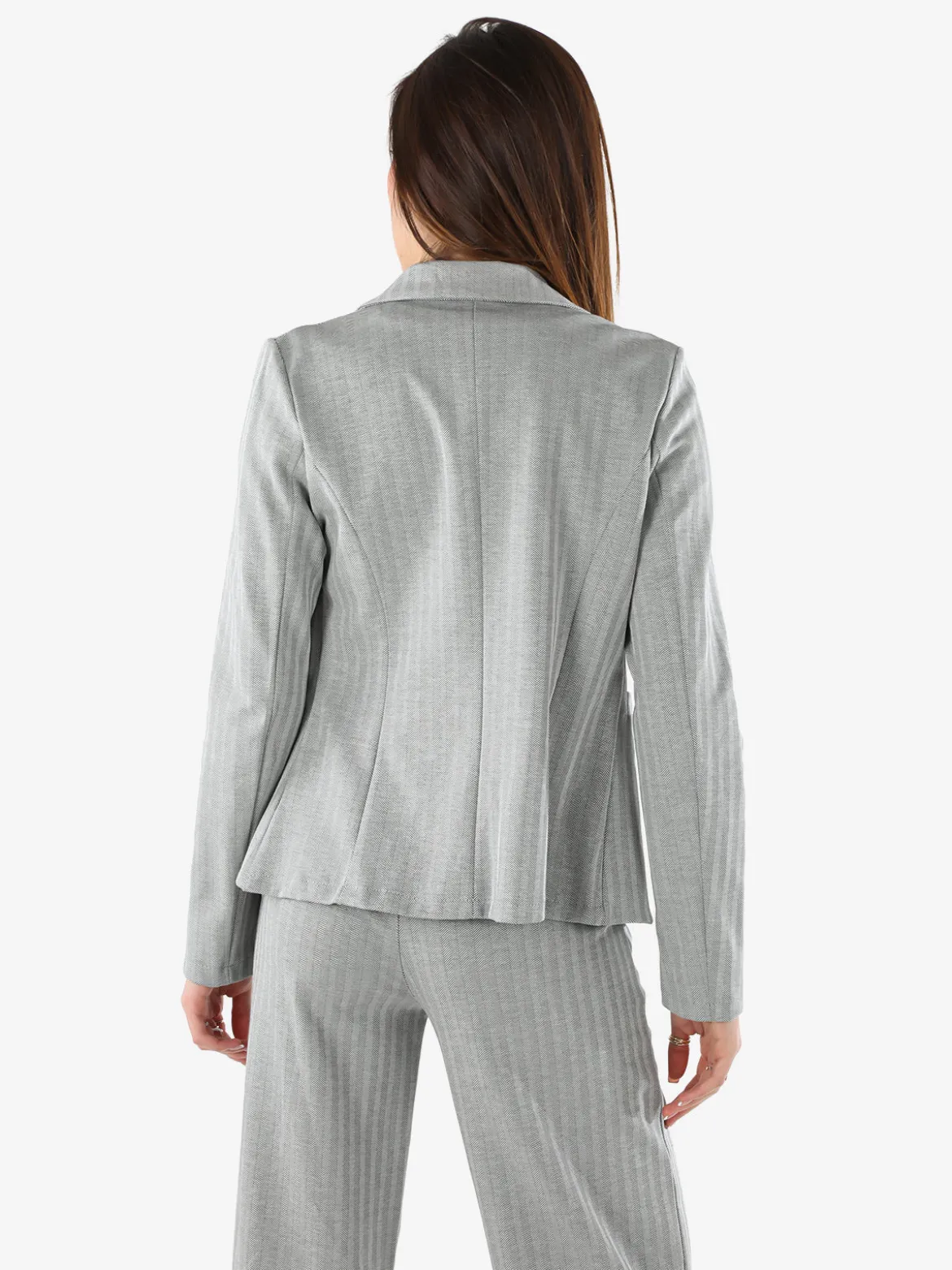 New Gj Blazer donna spigato con bottone - grigio