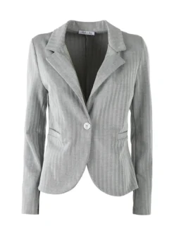 New Gj Blazer donna spigato con bottone - grigio