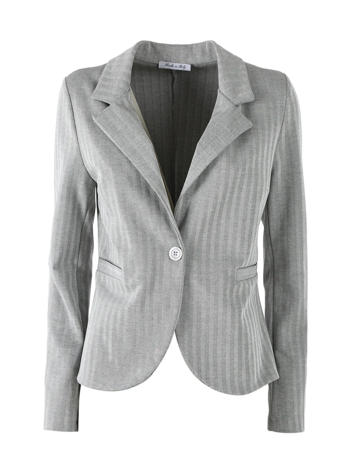New Gj Blazer donna spigato con bottone - grigio