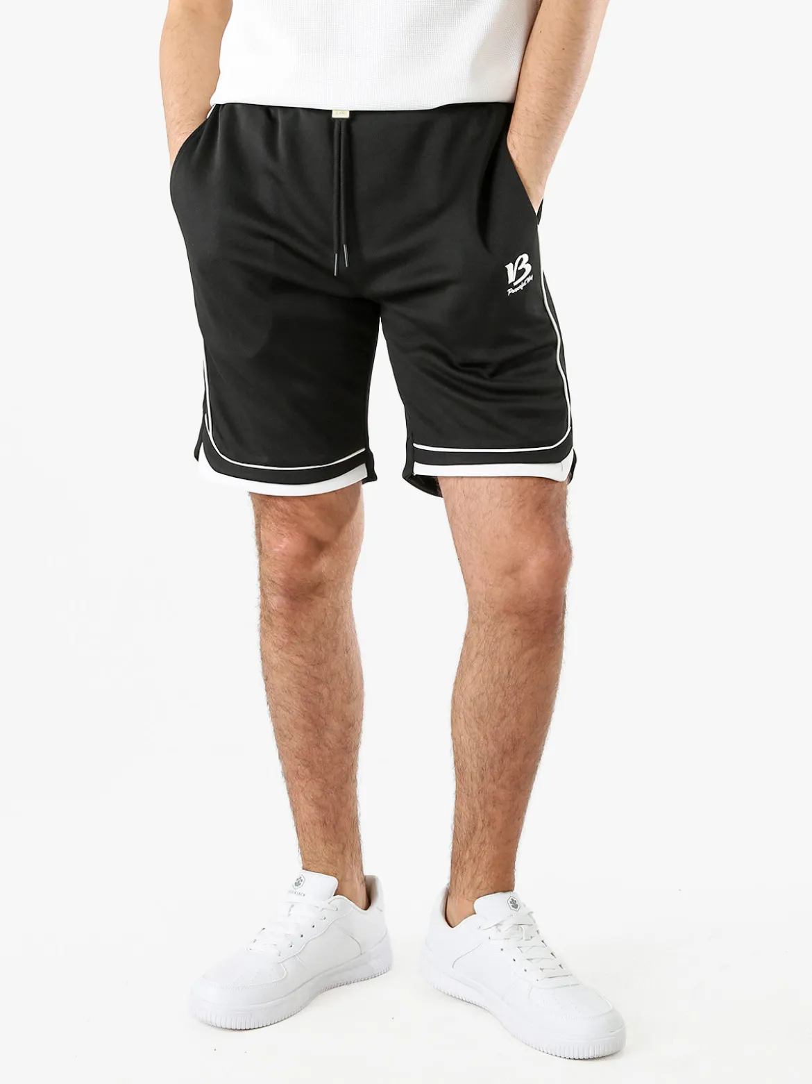 New Mentality Bermuda da uomo con coulisse - nero