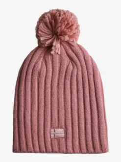 Norway Cappello donna in maglia con pompon - rosa