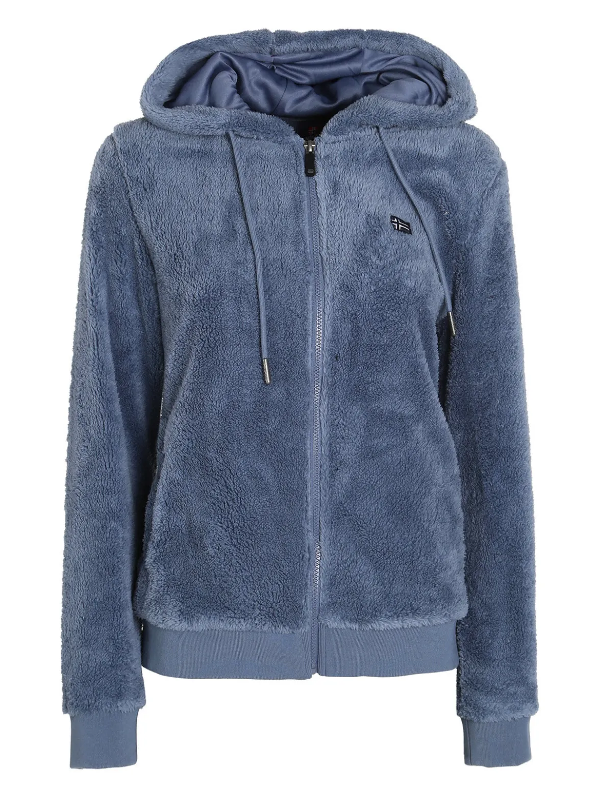 Norway Felpa donna invernale con cappuccio e zip - cielo