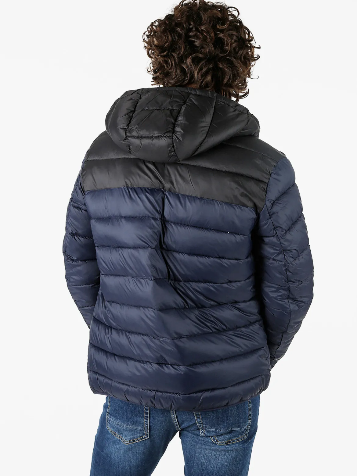Norway Giubbotto imbottito da uomo con cappuccio e zip - blu scuro