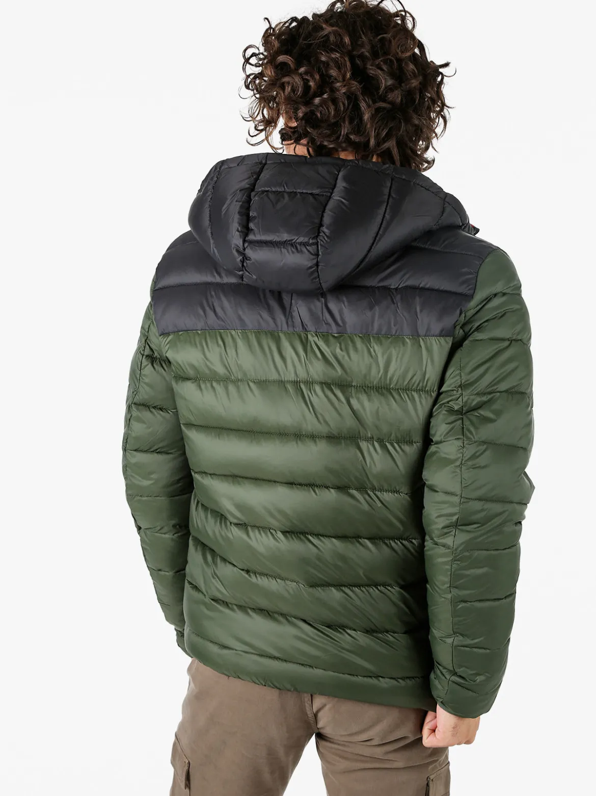 Norway Giubbotto imbottito da uomo con cappuccio e zip - militare