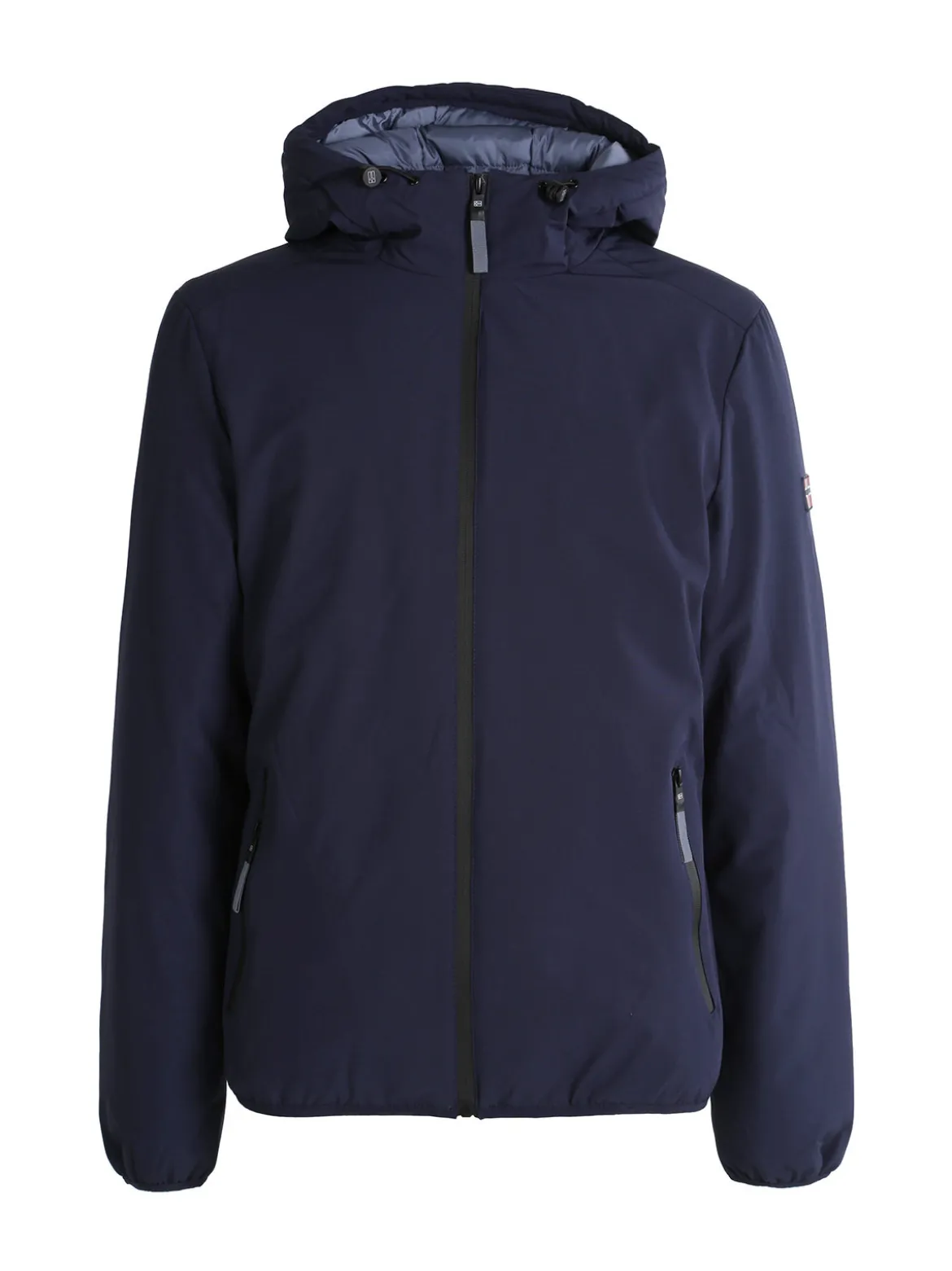 Norway Giubbotto impermeabile da uomo con cappuccio e zip - blu