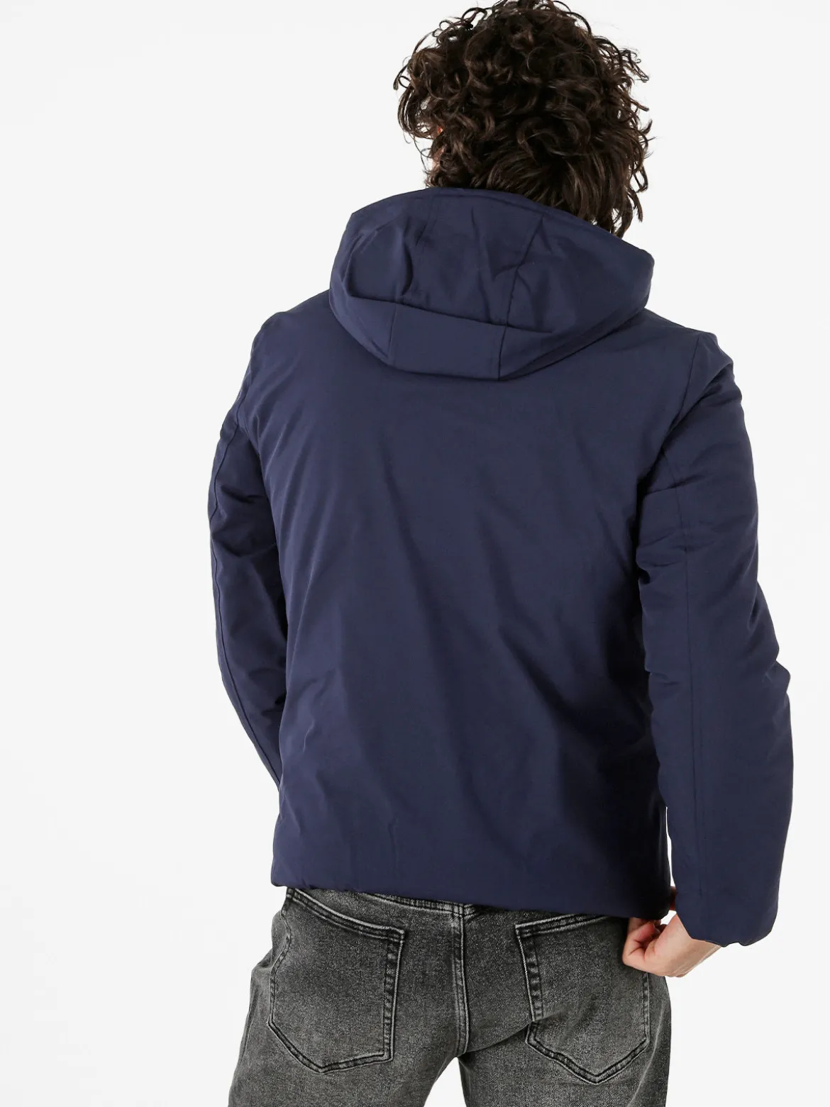 Norway Giubbotto impermeabile da uomo con cappuccio e zip - blu