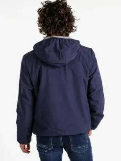 Norway Giubbotto impermeabile da uomo con cappuccio e zip - blu scuro