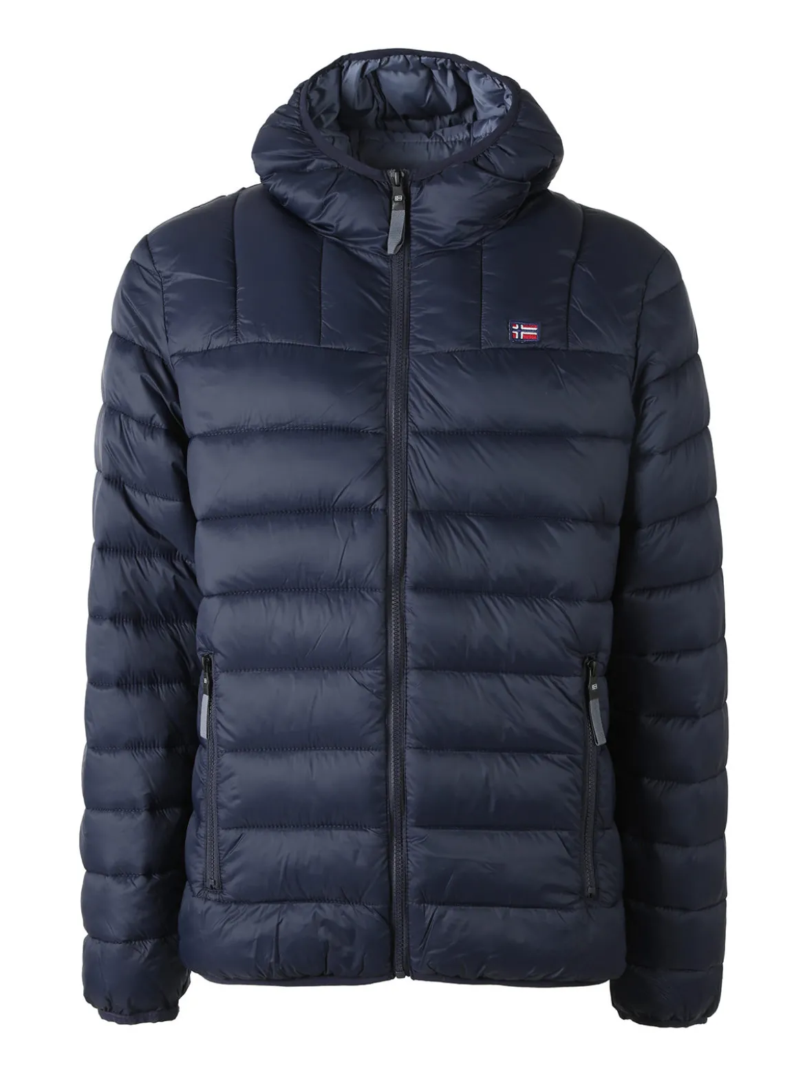 Norway Giubbotto piumino da uomo con cappuccio e zip - blu scuro