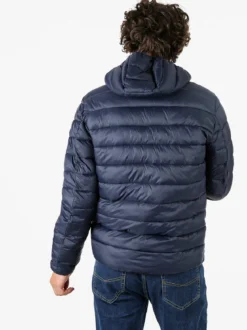 Norway Giubbotto piumino da uomo con cappuccio e zip - blu scuro