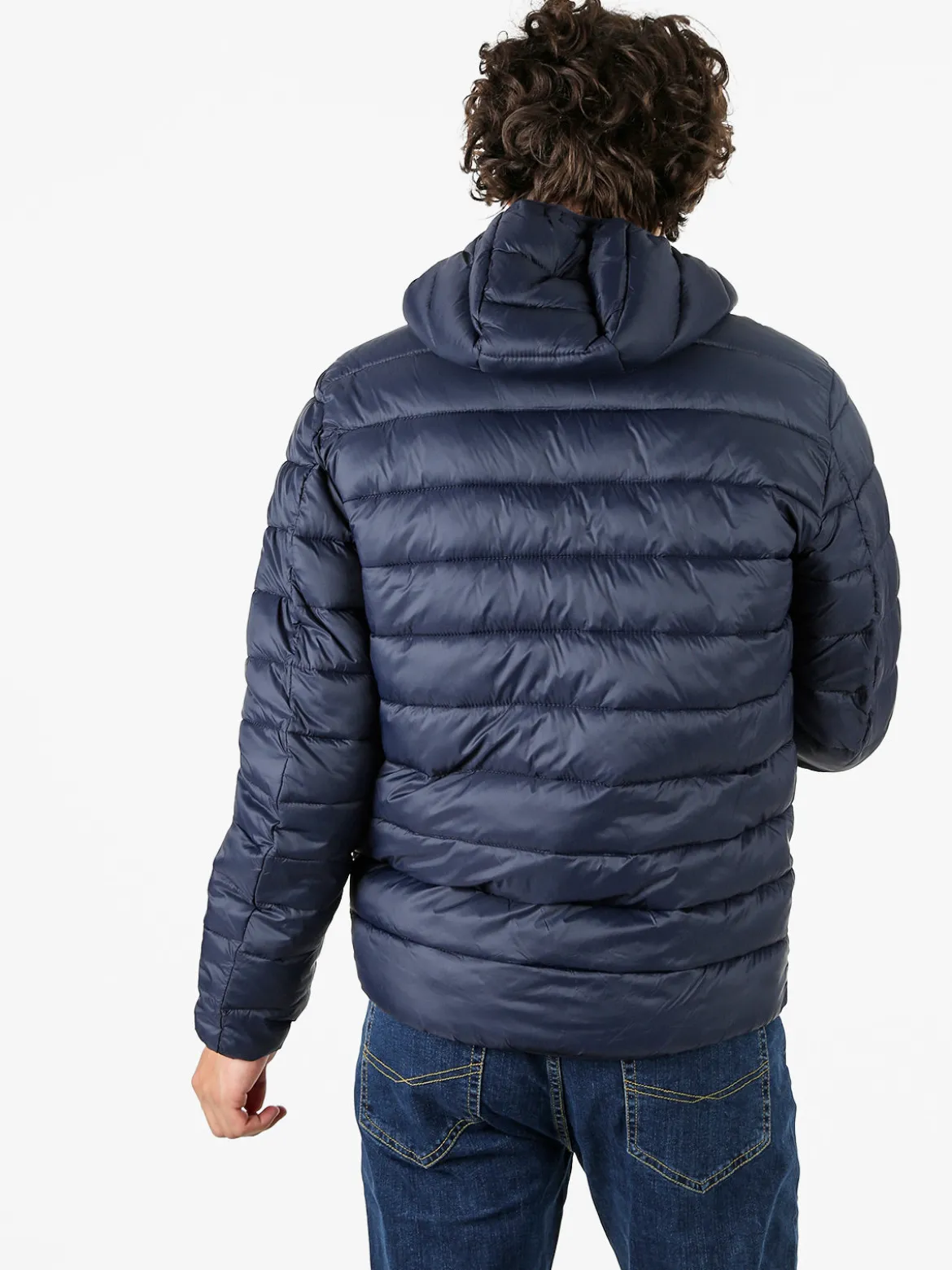 Norway Giubbotto piumino da uomo con cappuccio e zip - blu scuro