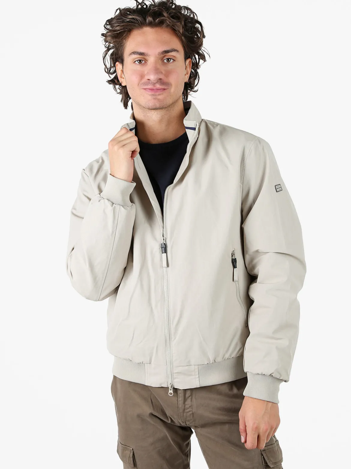 Norway Giubbotto uomo con zip e interno in pile - beige