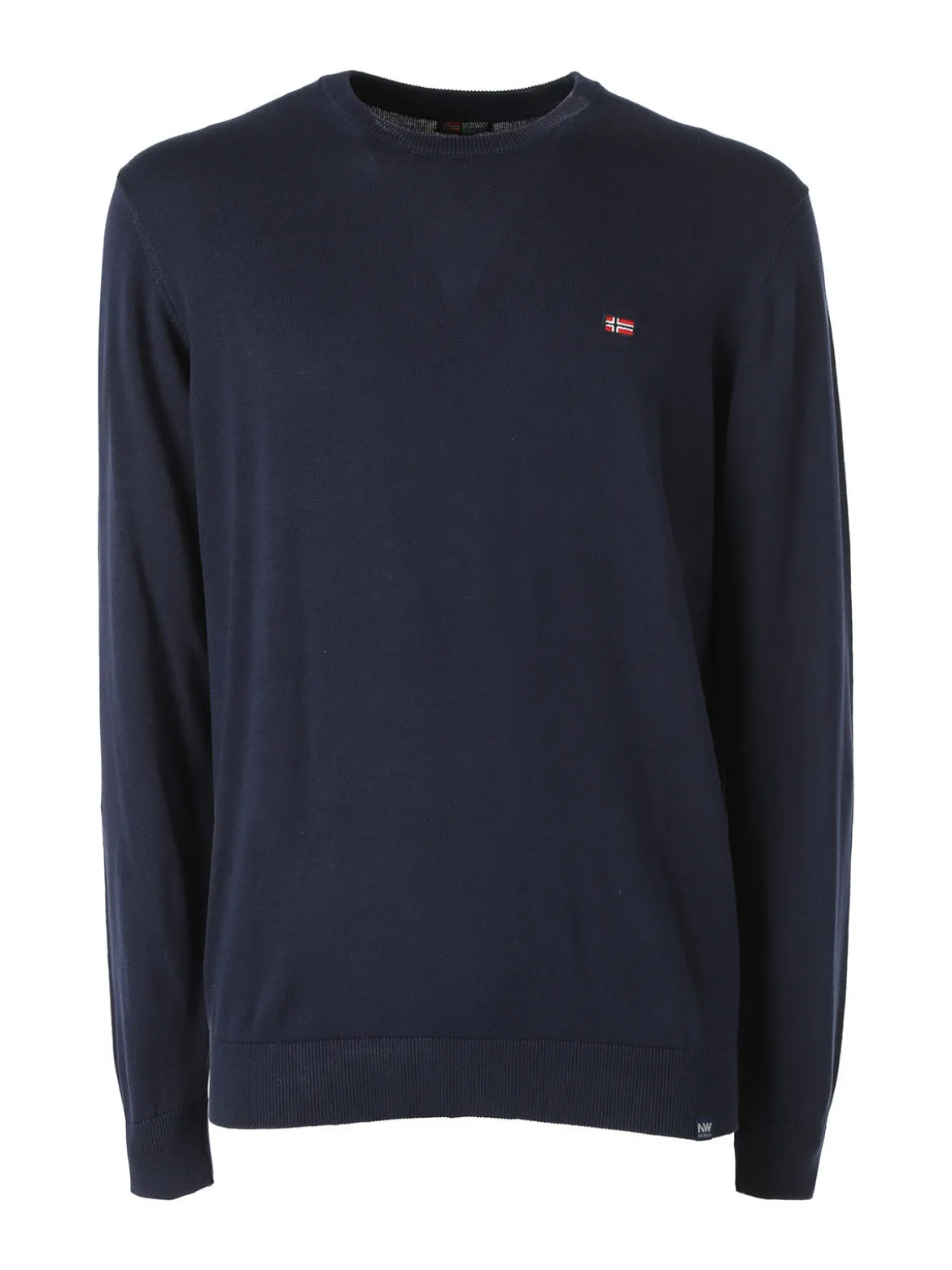 Norway Pullover da uomo in cotone con logo - blu scuro