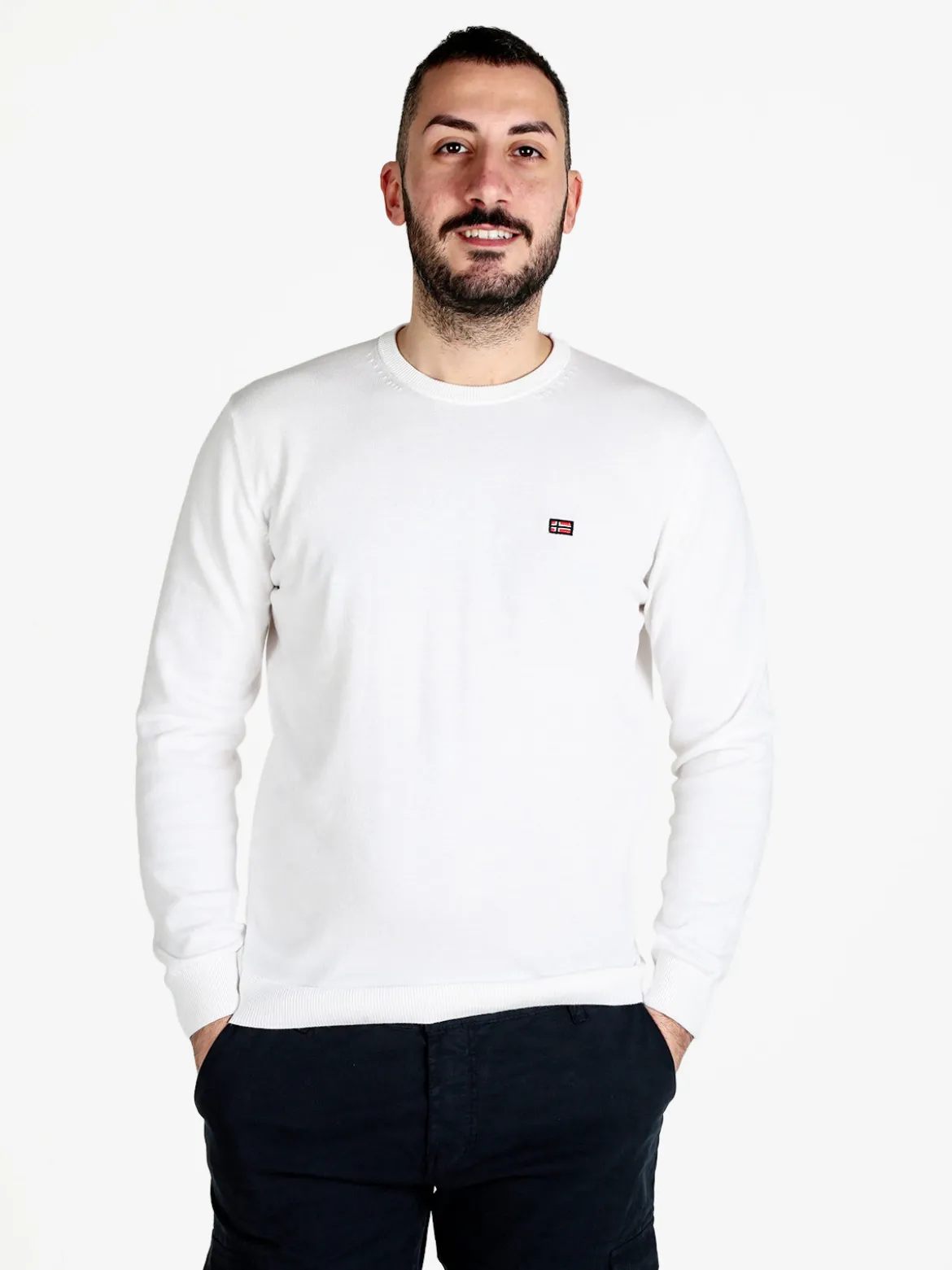 Norway Pullover girocollo da uomo in cotone