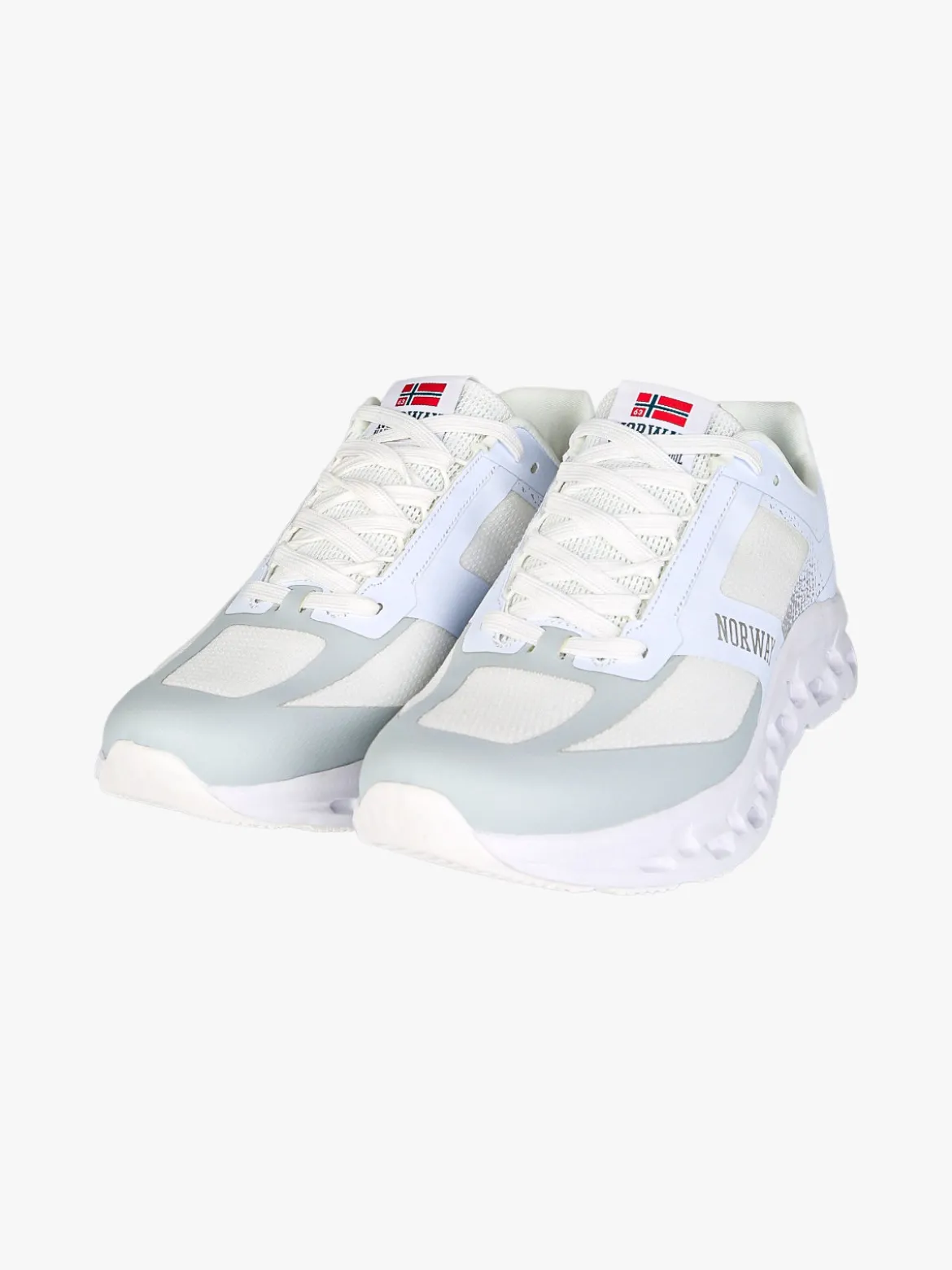 Norway Sneakers sportive da uomo con intersuola geometrica - bianco