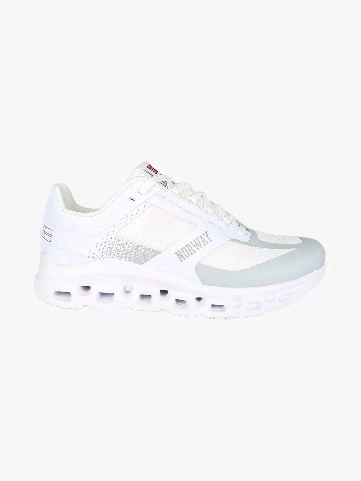 Norway Sneakers sportive da uomo con intersuola geometrica - bianco
