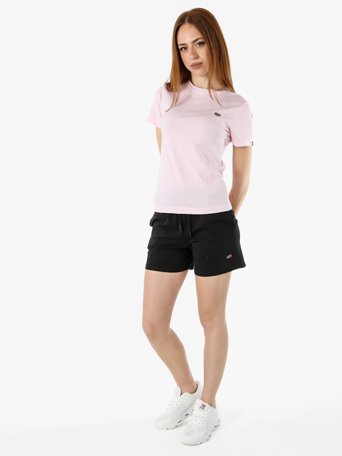 Norway T-shirt donna in cotone con logo - rosa