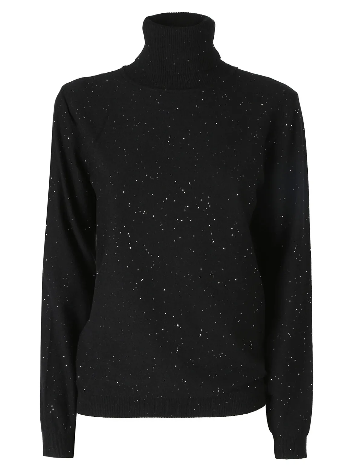 Nova Pullover dolcevita donna con paillettes - nero