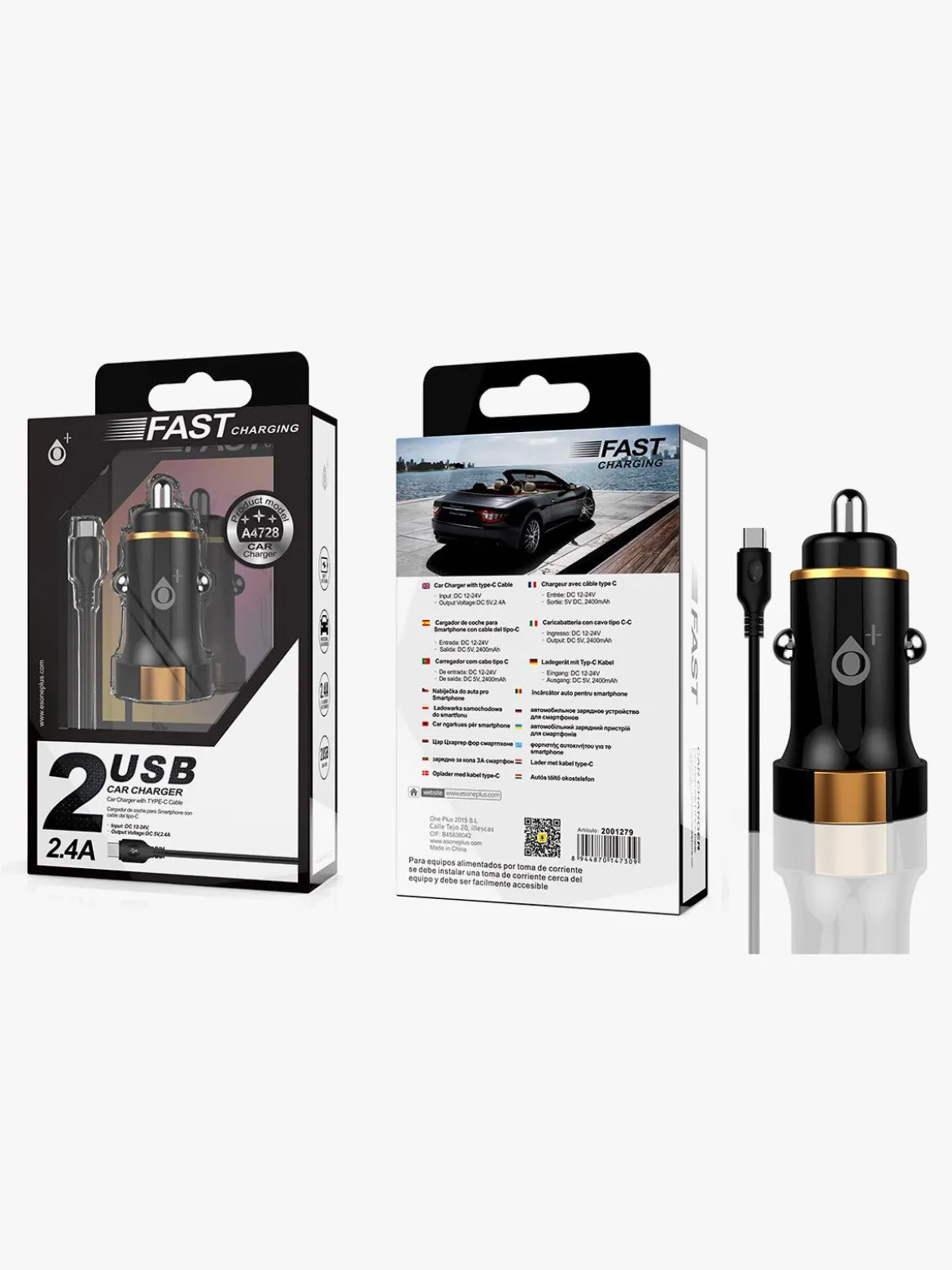 Oneplus Caricabatterie da auto con cavo C C