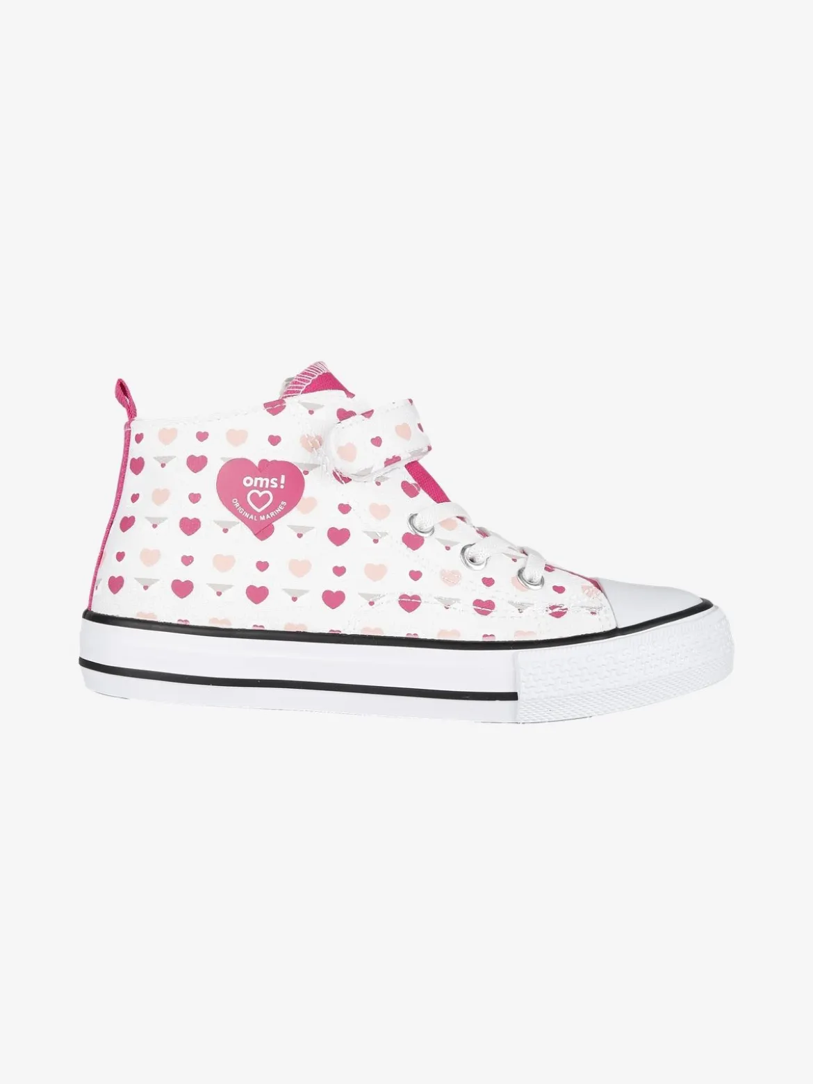 Original Marines Sneakers alte da bambina con cuori e strappo