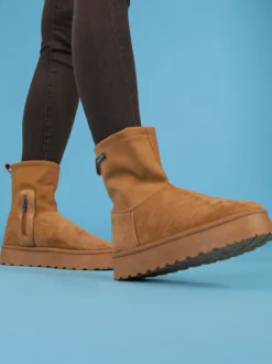 Original Marines Stivali donna scamosciati con platform e interno peloso
