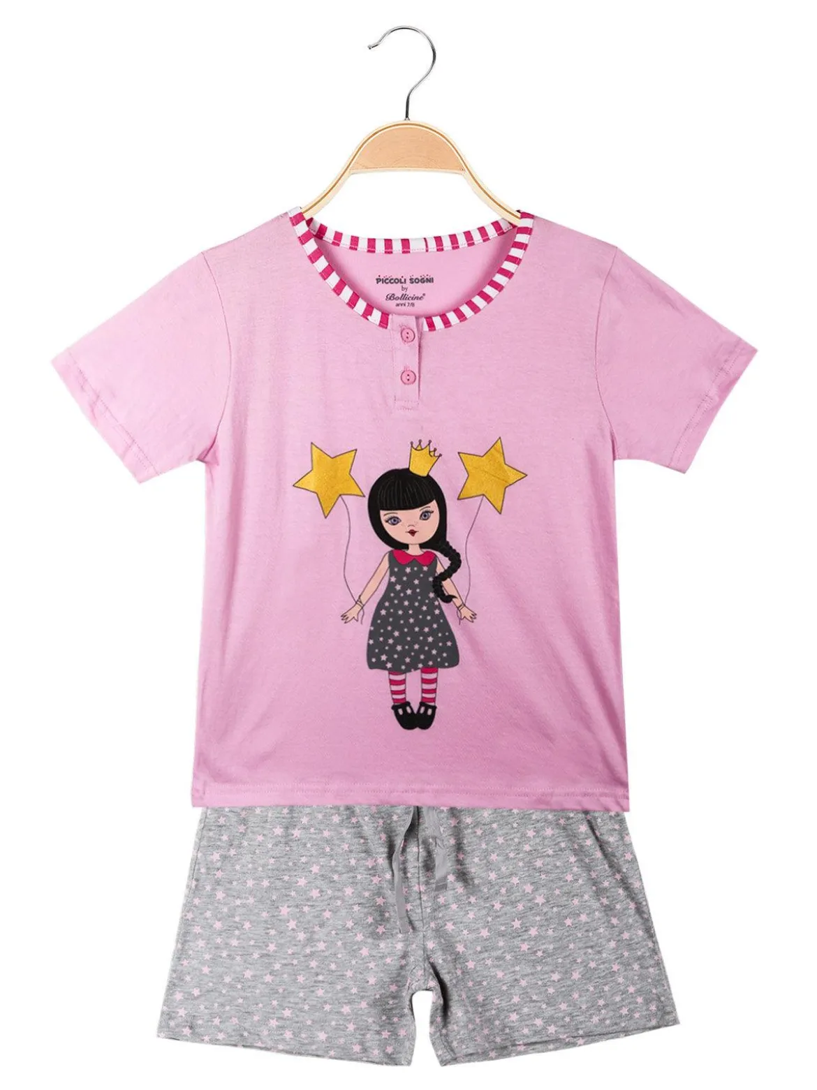 Piccoli Sogni Pigiama corto da bambina in cotone